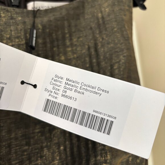 Amanda Wakeley A-line black/gold/bronze formal dress - Picture 8 of 8